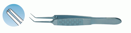 XF-323T MPherson Corneal Tying Forceps Angled 