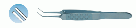XF-424T Foulkner Soft IOL Holding Forceps Angled