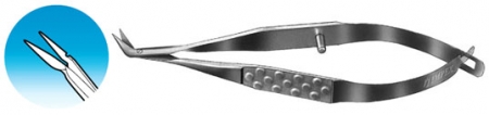 XS-621 Vannas Scissors Angled To Side Sharp 