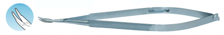 XN-512TL  Barraquer Needle Holder Curved W/Lock