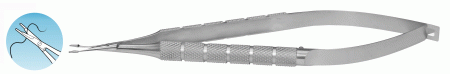 XN-528  Snead Needle Holder/Scissors Curved S/Steel 