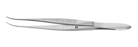 XF-0310 Tissue Forceps Curved, 1X2 Delicate
